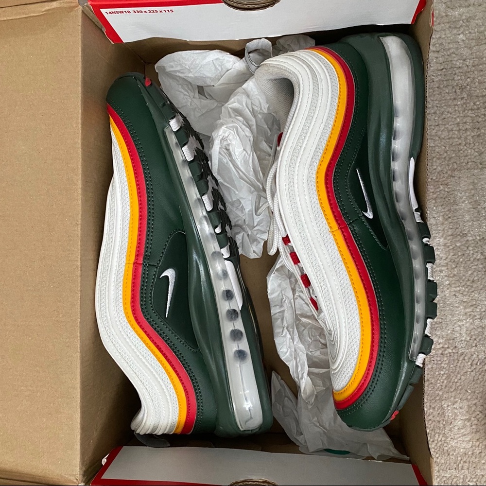 Nike Air Max 97 SE White/Dynamic Yellow-Evergreen